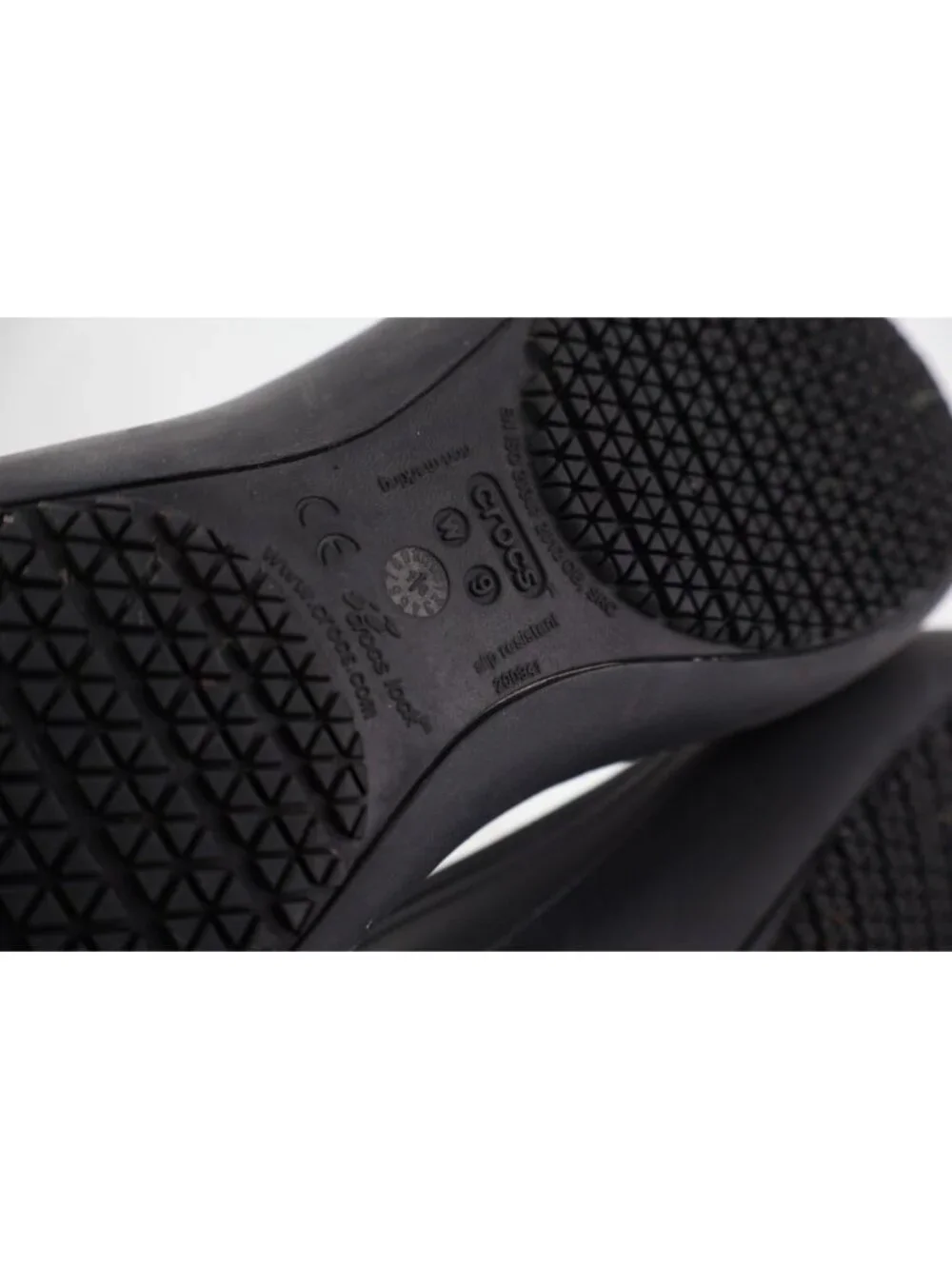CROCS Women's Kadee Ballet Flats Size 9 Black Rubber Slip On Cutout Vented Shoe